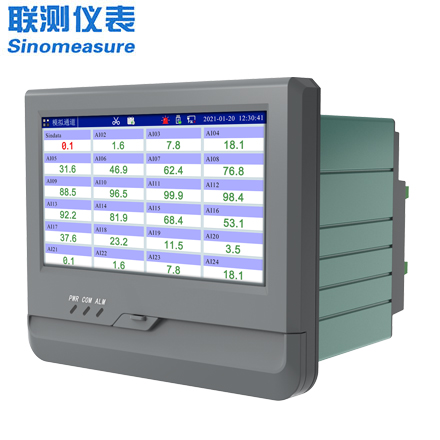 聯(lián)測_SIN-R8000A_(觸摸屏)1-24路可選_7英寸無紙記錄儀_0.5S高速采集_溫度_壓力_多種參數